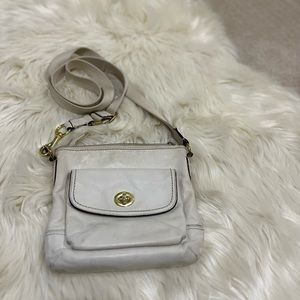 Coach crossbody soft white leather